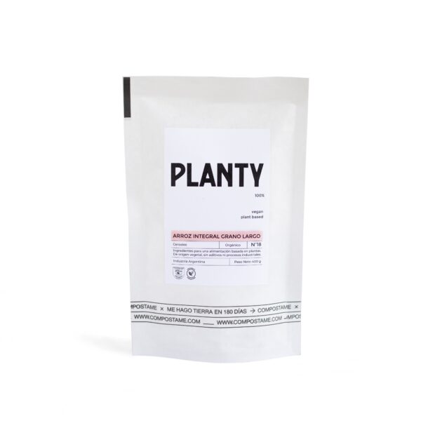Arroz integral pack compostable planty x 400 grs
