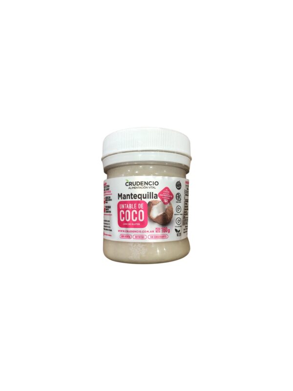 Crema de coco crudencio x 160 grs