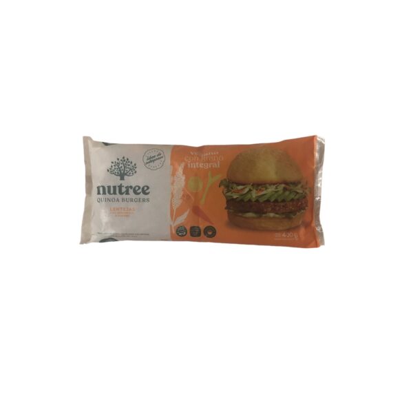 medallones de quinoa y lentejas (4u) nutree x 400 grs