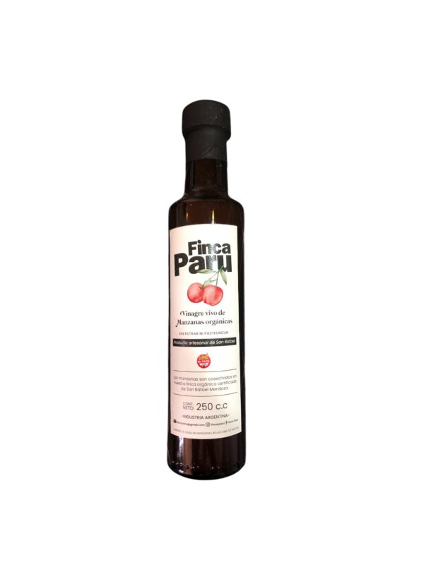 vinagre vivo de manzanas organicas finca paru x 250 cc