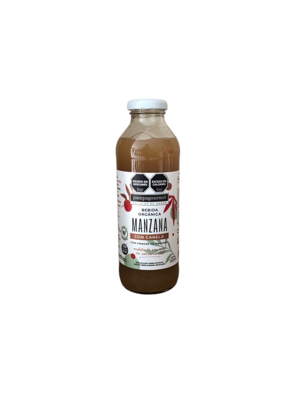 jugo de manzana con canela y vinagre de sidra de manzana pampa gourmet x 500 cc