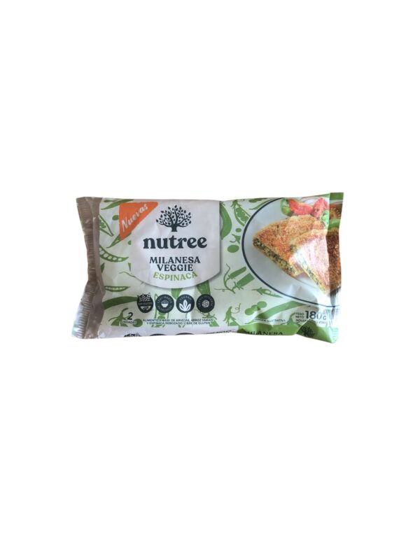 milanesa de arvejas, arroz yamani y espinaca nutree x 180 grs