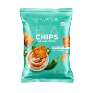 pita chips de masa madre jalapeño almadre x 115 grs