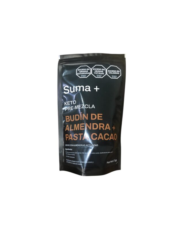 premezcla keto budin de almendra + pasta de cacao Suma+ x 170 grs