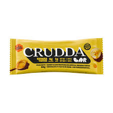 barrita proteica sabor banana y tofee crudda x 40 grs