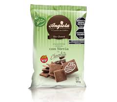 galletitas dulces sin tacc y sin azucar sabor chocolate Angiola x 120 grs