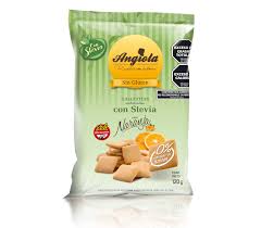 galletitas dulces sin tacc y sin azucar sabor naranja Angiola x 120 grs