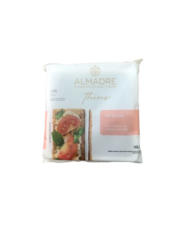 thins de masa madre integral crocante almadre x 160 grs