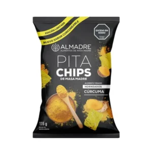 pita chips de masa madre con curcuma almadre x 115 grs