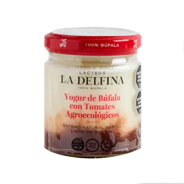 yogur entero batido natutal de bufala con tomates agro la delfina x 160 grs