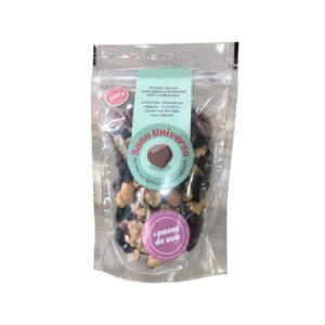 mix de frutos secos activados y tostados + pasas de uva Sano universo x 100 grs