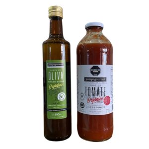 "Promo" Aceite d oliva blend x 500 cc + pure de tomate x 910 cc pampa gourmet
