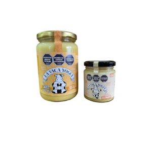 "Promo" ghee natural x 650 ml + ghee saborizado ajo y coriandro x 200 ml la vaca yogui