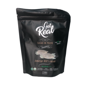 cacao organico amargo en polvo get real x 250 grs
